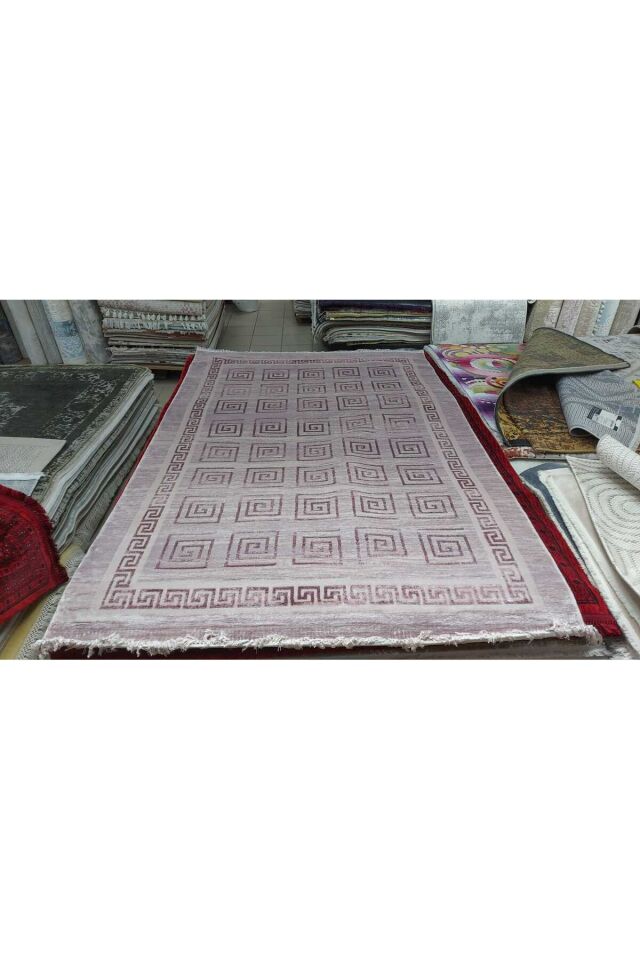 Yün Halı Uşak Saf Yün Mirage Parıltılı Muhteşem Yün Halı Mor 011geleneksel Doku, Yün Halı. Mor - 100 X 200