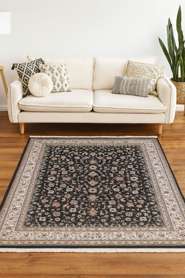 HANEDAN SIK DOKUMA İPEK AKRİLİK PARILTILI TÜY VERMEYEN YÜKSEK KALİTE SALON HALISI ORTA KALINLIKTADIR