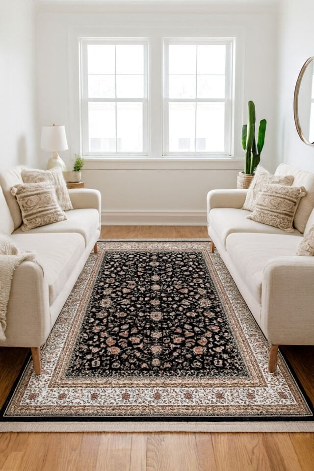 HANEDAN SIK DOKUMA İPEK AKRİLİK PARILTILI TÜY VERMEYEN YÜKSEK KALİTE SALON HALISI ORTA KALINLIKTADIR