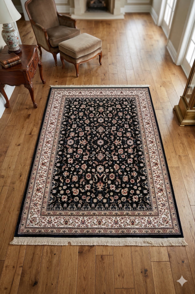 HANEDAN SIK DOKUMA İPEK AKRİLİK PARILTILI TÜY VERMEYEN YÜKSEK KALİTE SALON HALISI ORTA KALINLIKTADIR