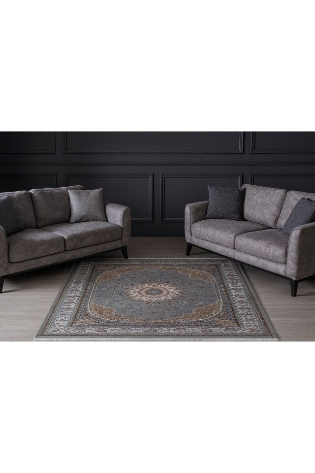 HANEDAN SIK DOKUMA İPEK AKRİLİK PARILTILI TÜY VERMEYEN YÜKSEK KALİTE SALON HALISI ORTA KALINLIKTADIR