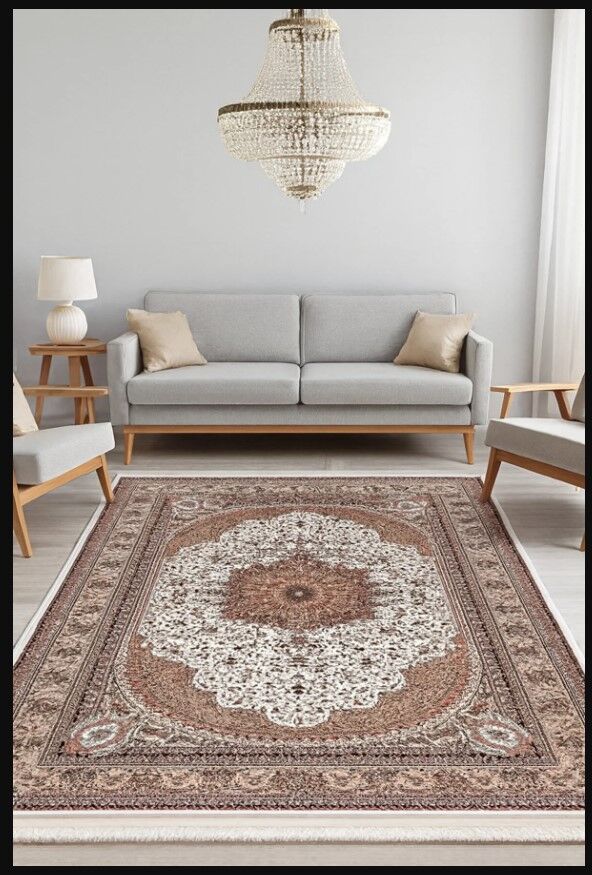 HANEDAN SIK DOKUMA İPEK AKRİLİK PARILTILI TÜY VERMEYEN YÜKSEK KALİTE SALON HALISI ORTA KALINLIKTADIR