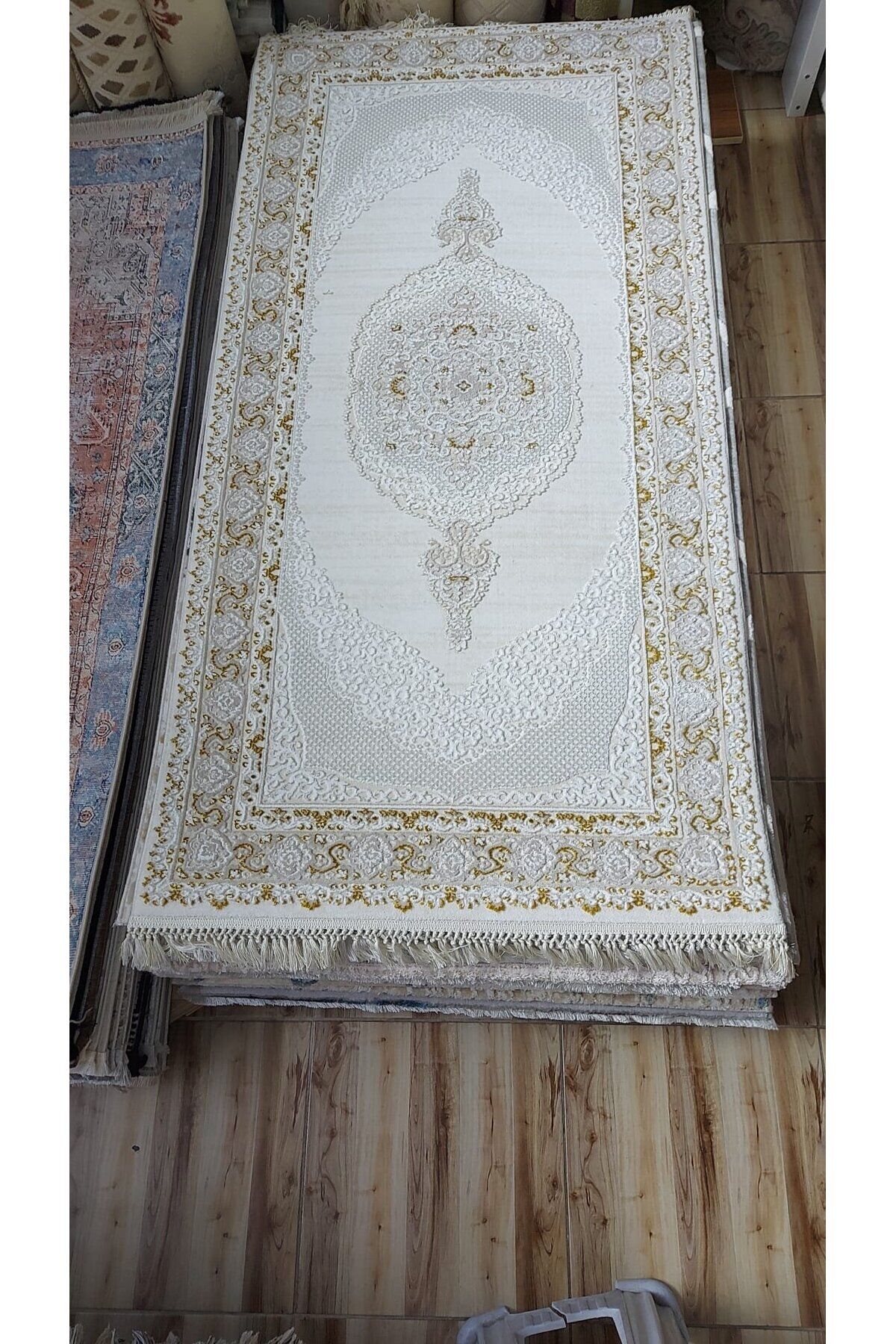 HALI SARAY SIK DOKUMA AKRİLİK KALIN HALI SARI 100 x 200