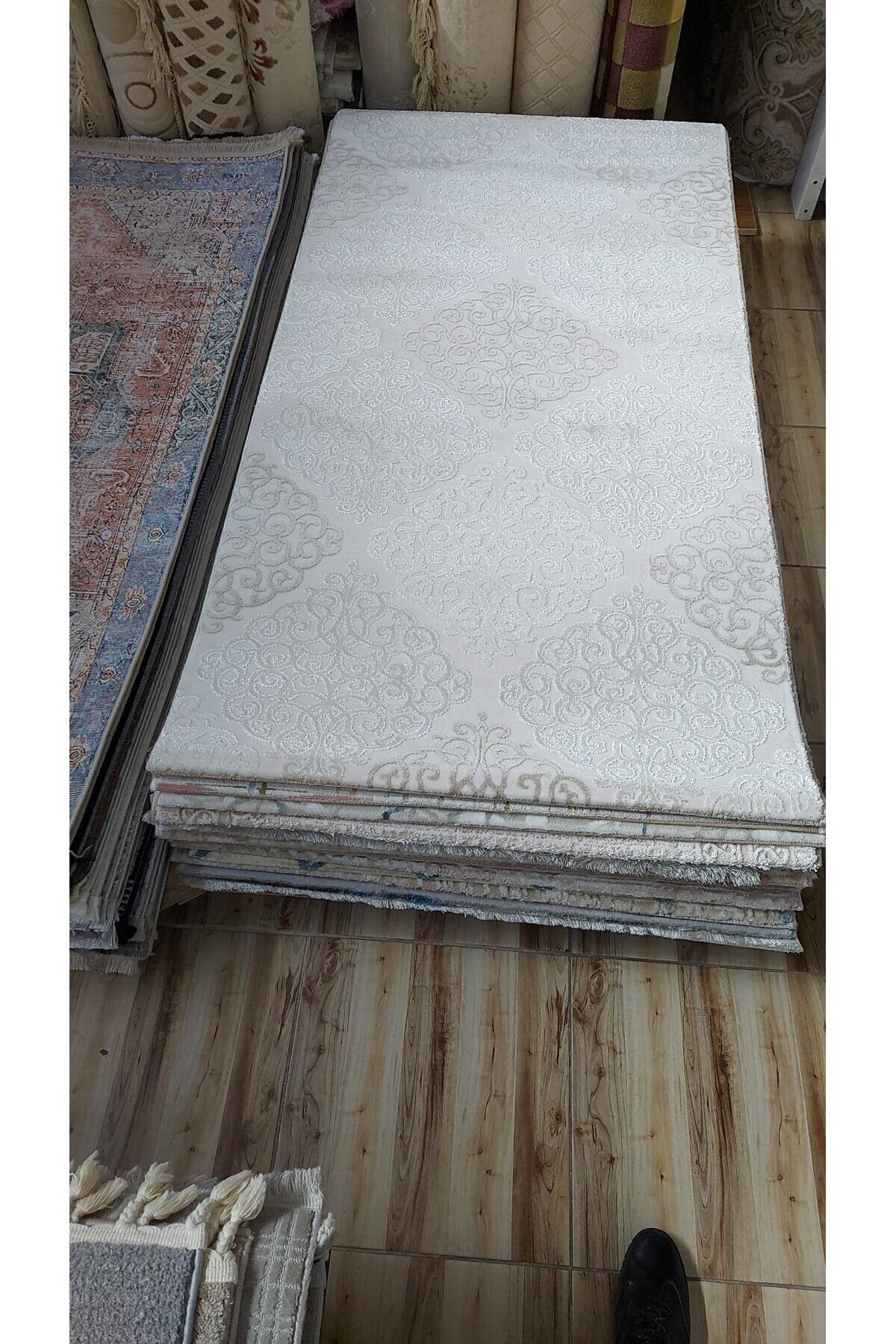 HALI SARAY SIK DOKUMA AKRİLİK KALIN HALI GRİ 100 x 200