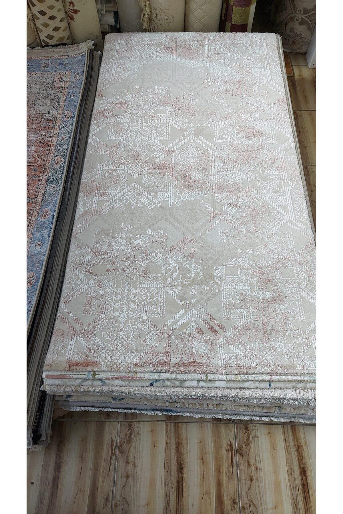 HALI SARAY SIK DOKUMA AKRİLİK KALIN HALI BEJ 100 x 200