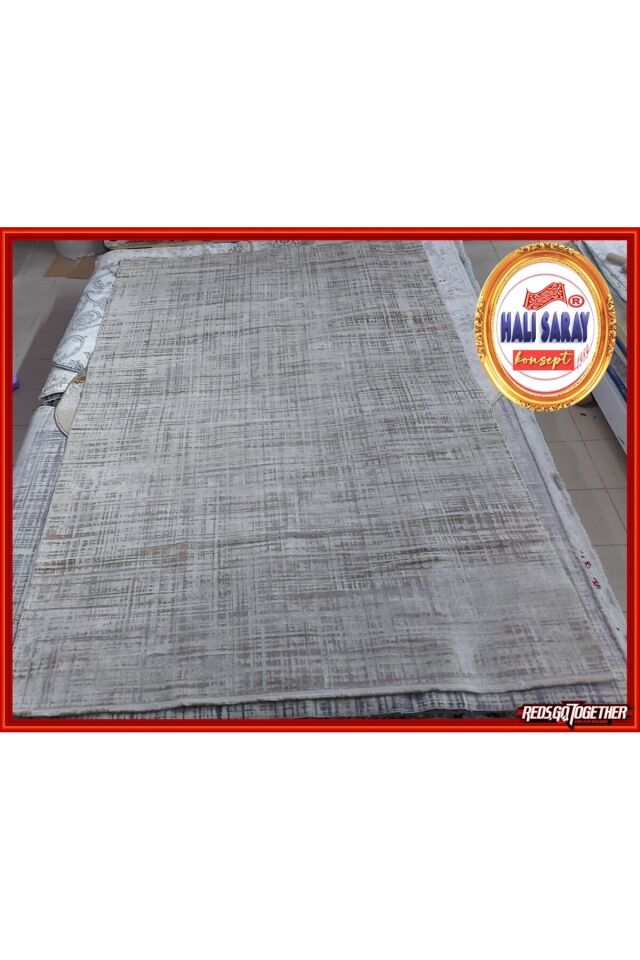 SALON HALISI MANŞET SIK DOKUMA BAMBU İPEK PARILTILI GÖZ ALICI HALI Gri̇ Antrasi̇t - 100 X 200