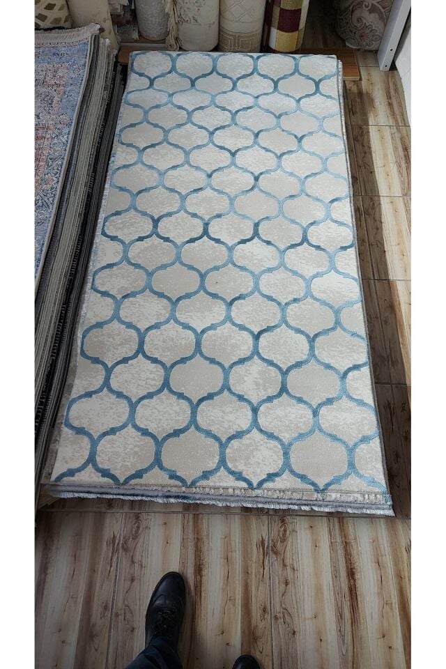 HALI SARAY  SIK DOKUMA AKRİLİK KALIN HALI MAVİ 100 x 200
