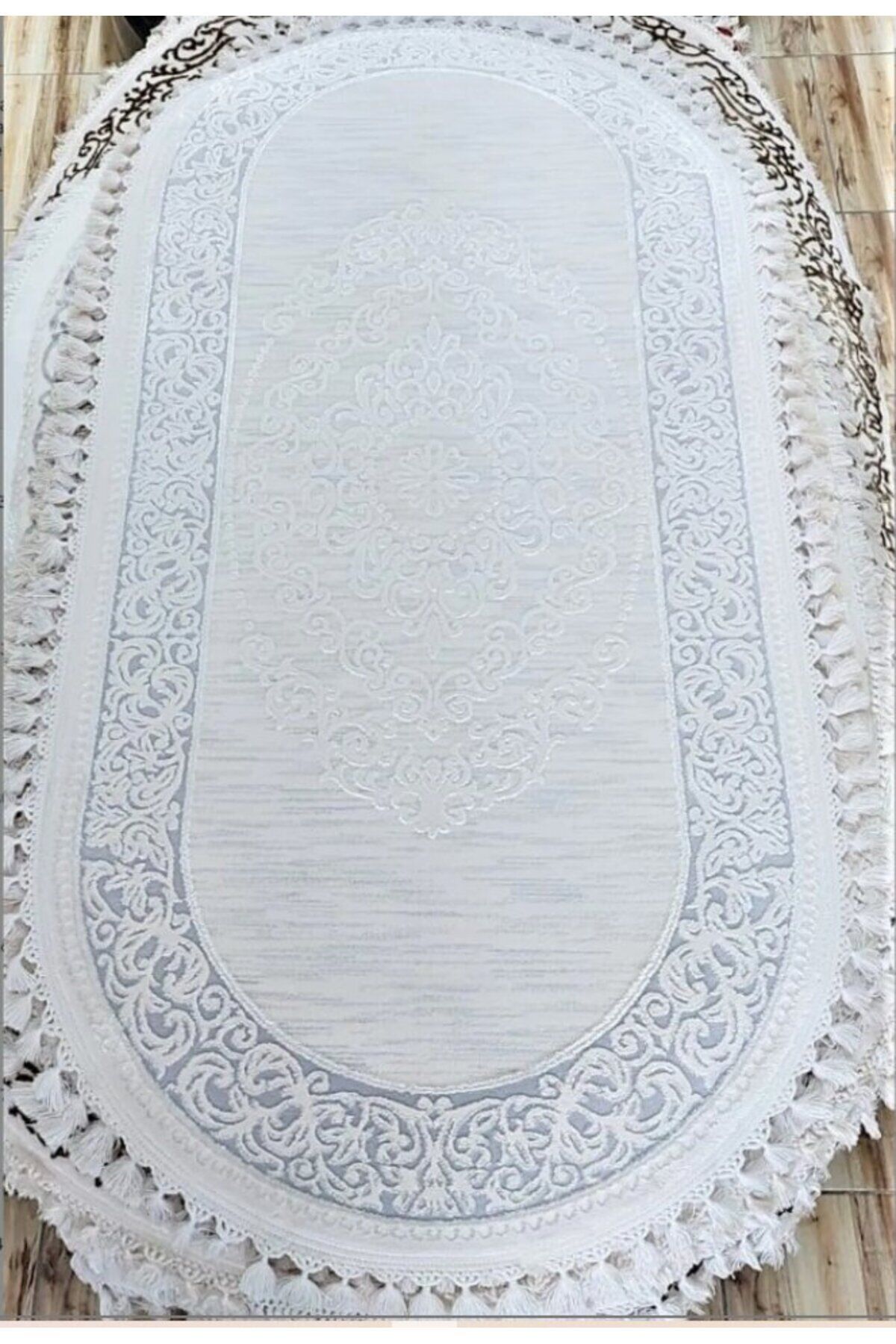 Dalya Sık Dokuma Kalın Oval Halılar Mavi̇ - 100 X 200