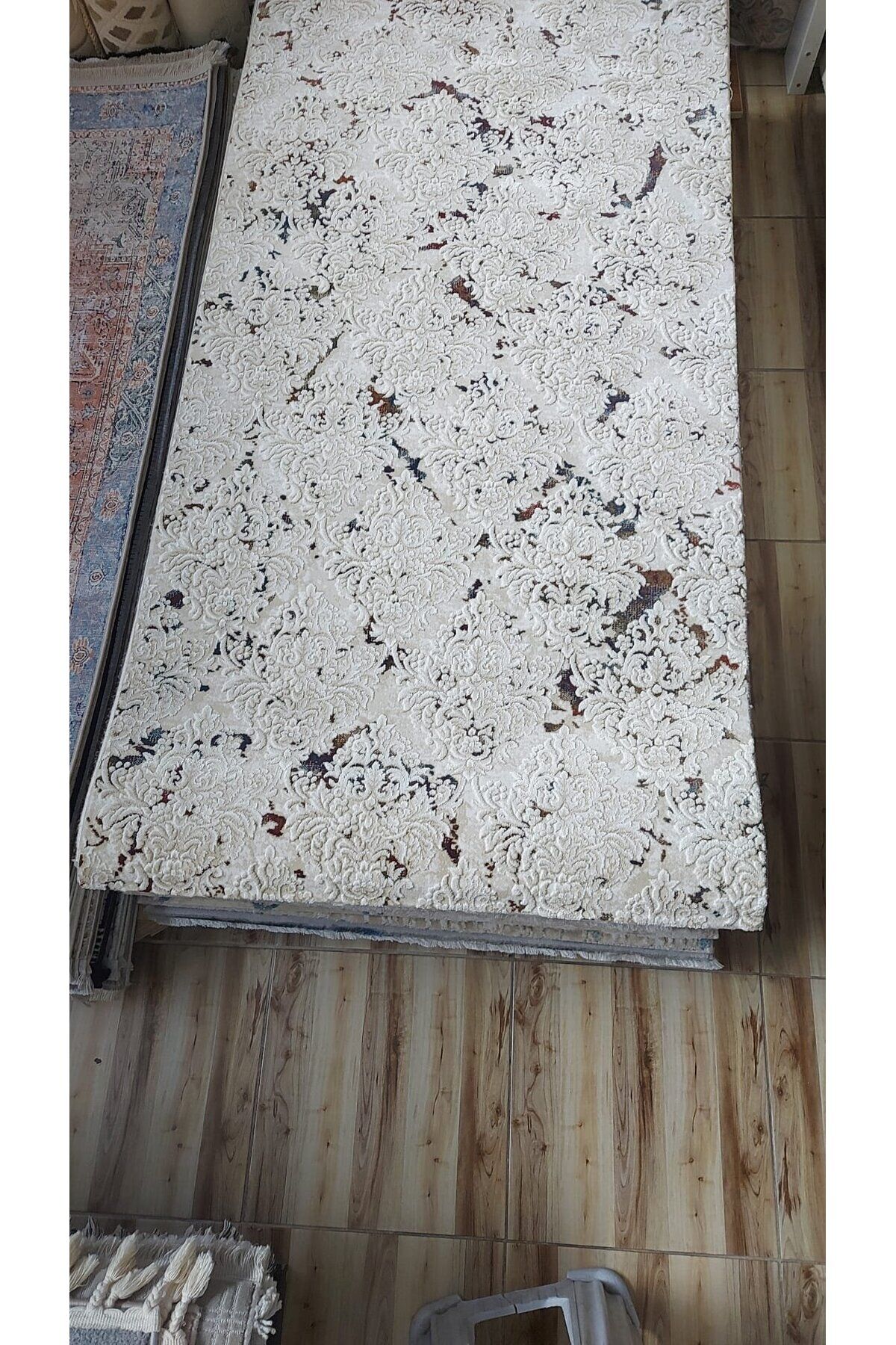 HALI SARAY SIK DOKUMA AKRİLİK KALIN HALI BEYAZ 100 x 200