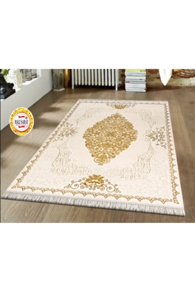 Halı Saray Dalya Sık Dokuma Süper Kalın Halı Gri̇ - 80 X 150