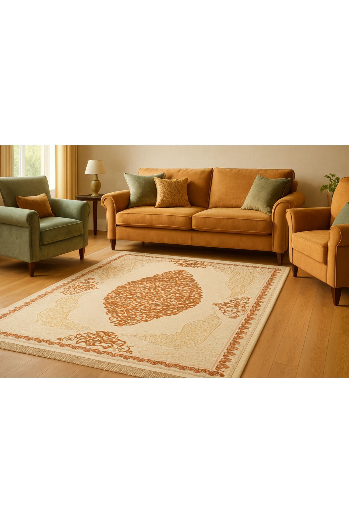 Halı Saray Dalya Sık Dokuma Süper Kalın Halı Gri̇ - 80 X 150
