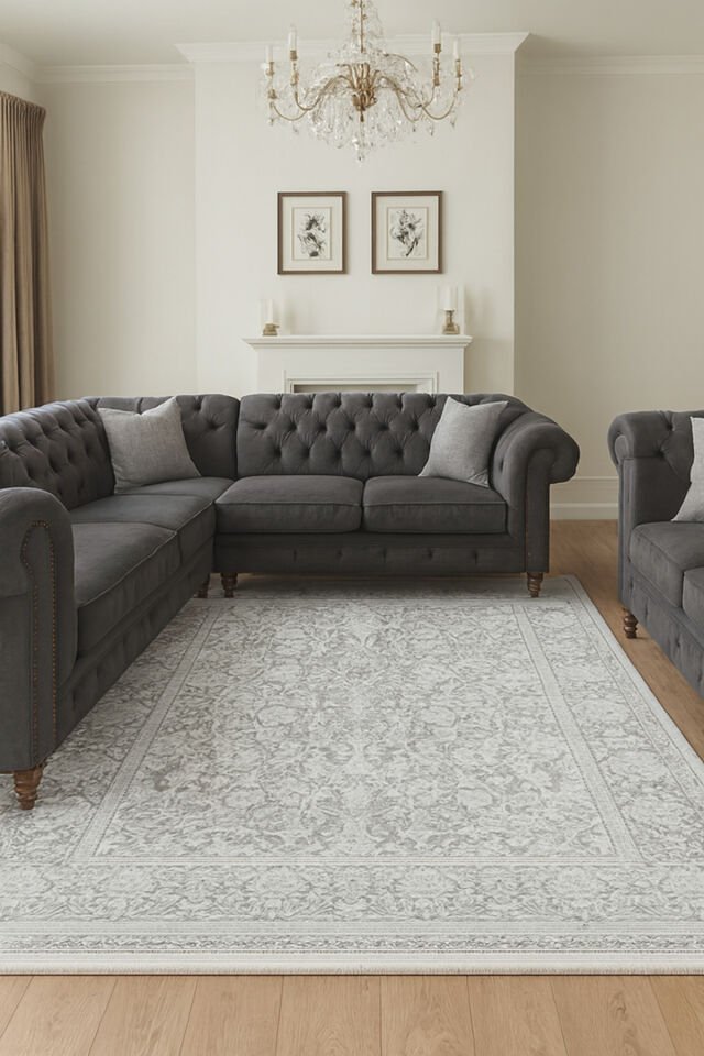 Halı Saray Dalya Sık Dokuma Süper Kalın Halı Bej - 80 X 150