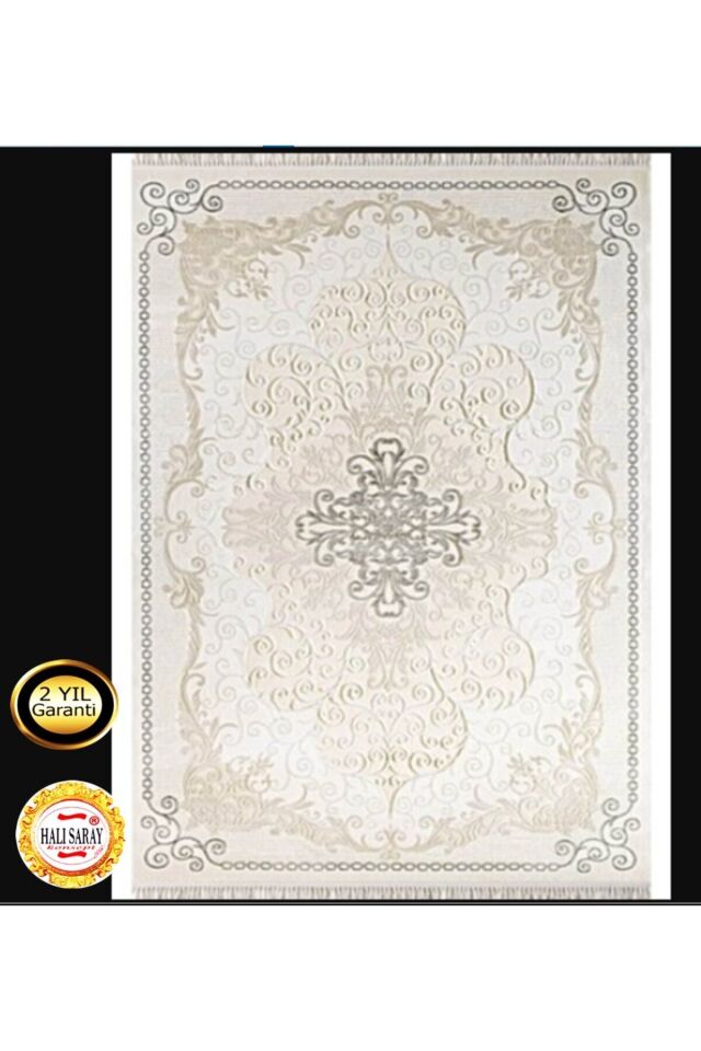 Halı Saray Dalya Sık Dokuma Süper Kalın Halı Bej - 120 X 180