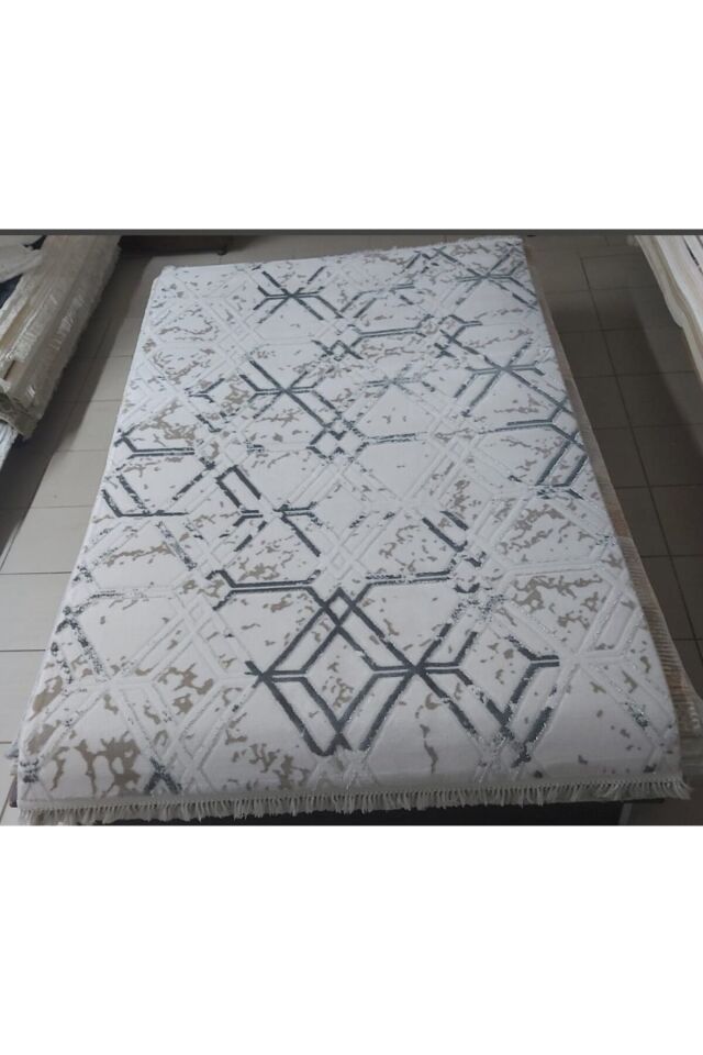 HALI SARAY SIK DOKUMA ORTA KALINLIKTA TOZ YAPMAYAN AKRİLİK HALI Krem - 160 X 230