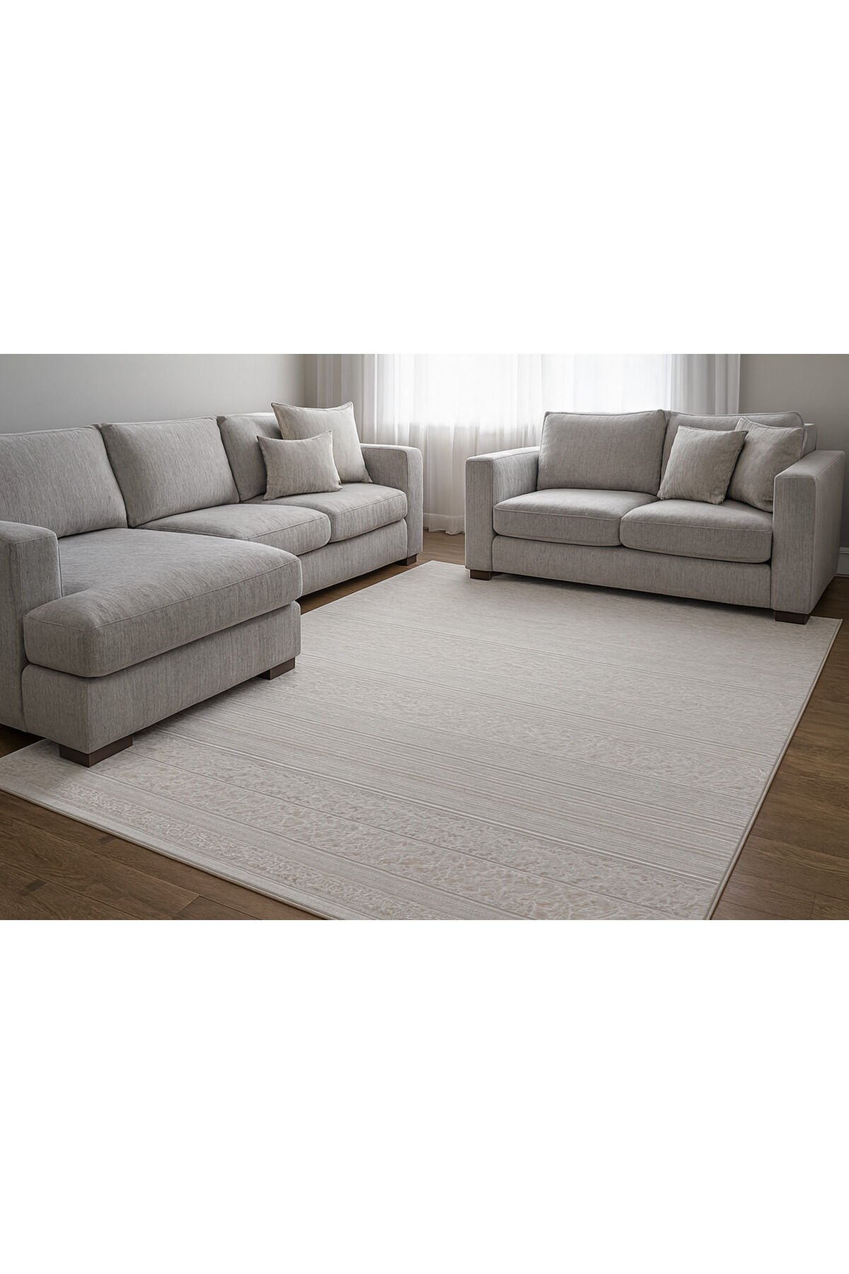 HALI SARAY SIK DOKUMA ORTA KALINLIKTA TOZ YAPMAYAN AKRİLİK HALI Bej - 160 X 230