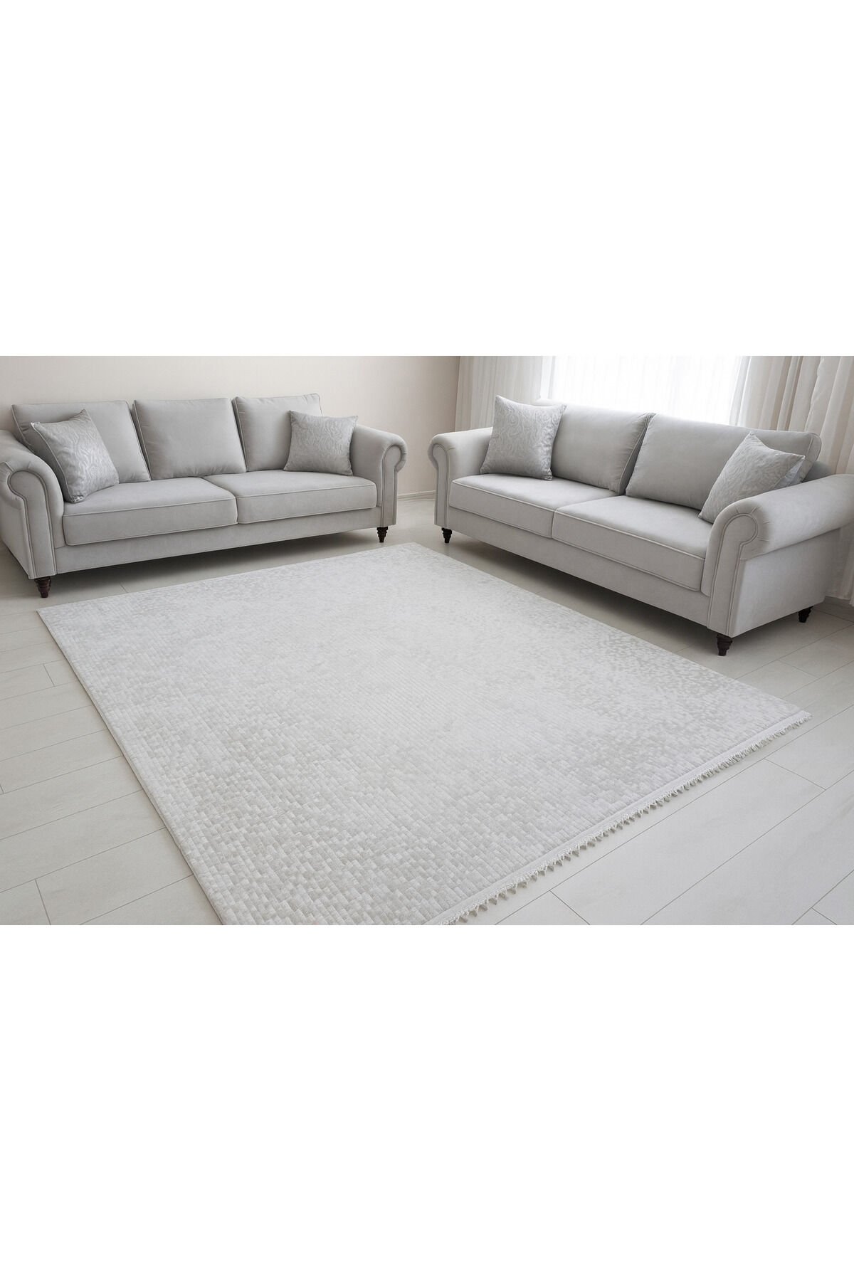 HALI SARAY SIK DOKUMA ORTA KALINLIKTA TOZ YAPMAYAN AKRİLİK HALI Krem Kahve - 160 X 230