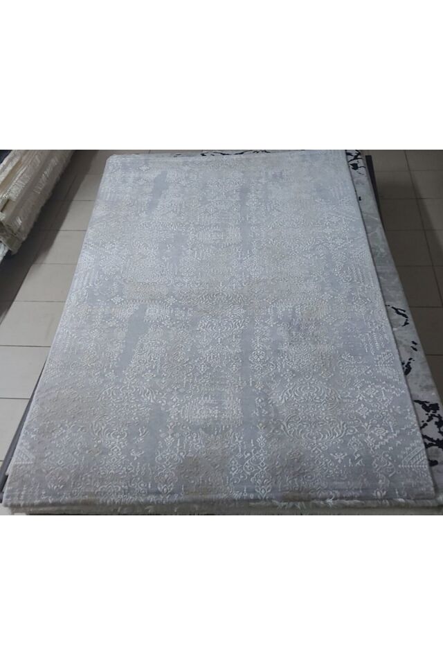 HALI SARAY SIK DOKUMA ORTA KALINLIKTA TOZ YAPMAYAN AKRİLİK HALI Gri̇ - 160 X 230