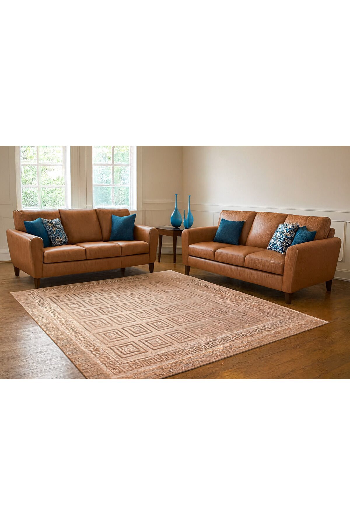 Yün Halı Uşak Saf Yün Mirage Parıltılı Floşlu Muhteşem Yün Halı Geleneksel Doku, Yün Halı