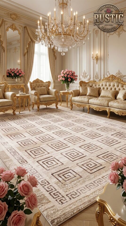 Yün Halı Uşak Saf Yün Mirage Parıltılı Floşlu Muhteşem Yün Halı Geleneksel Doku, Yün Halı