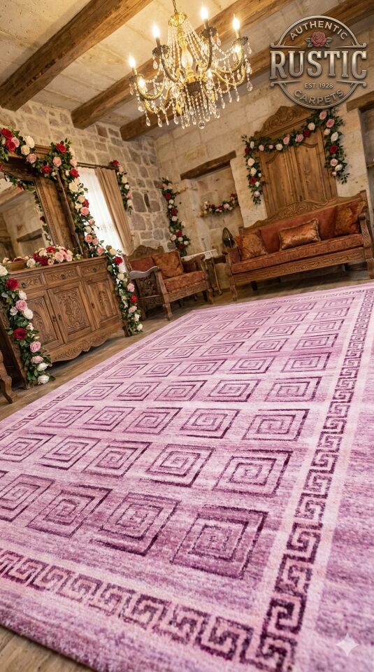 Yün Halı Uşak Saf Yün Mirage Parıltılı Muhteşem Yün Halı Mor 011geleneksel Doku, Yün Halı.