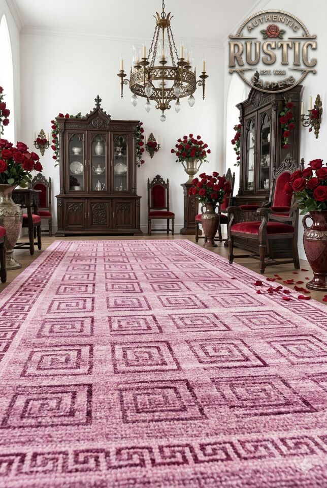 Yün Halı Uşak Saf Yün Mirage Parıltılı Muhteşem Yün Halı Mor 011geleneksel Doku, Yün Halı.