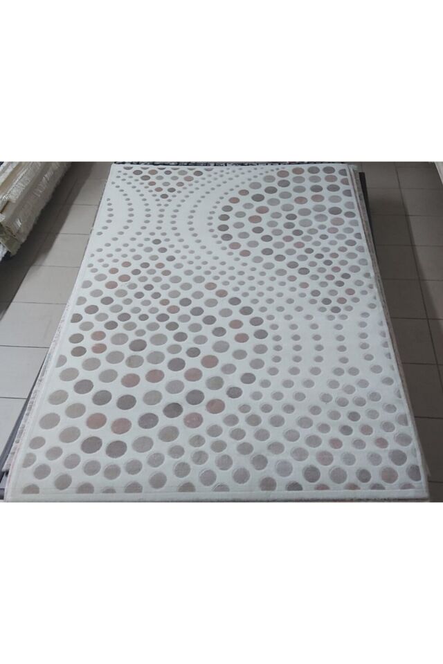 HALI SARAY SIK DOKUMA ORTA KALINLIKTA TOZ YAPMAYAN AKRİLİK HALI Krem - 160 X 230