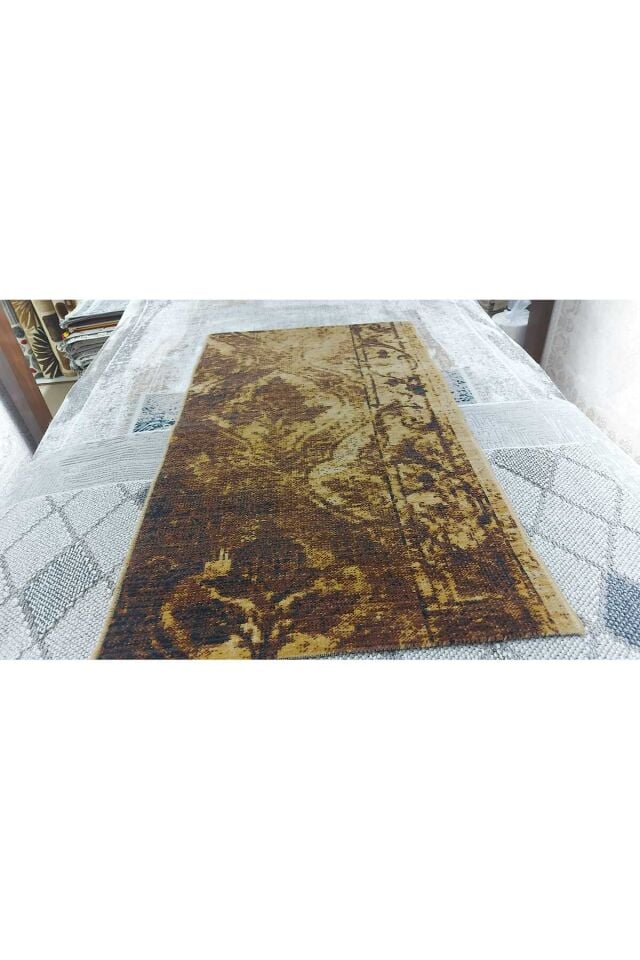 Yün Halı Uşak Saf Yün Süper Halı Kahve Antrasit 01052 Geleneksel Doku, Yün Halı