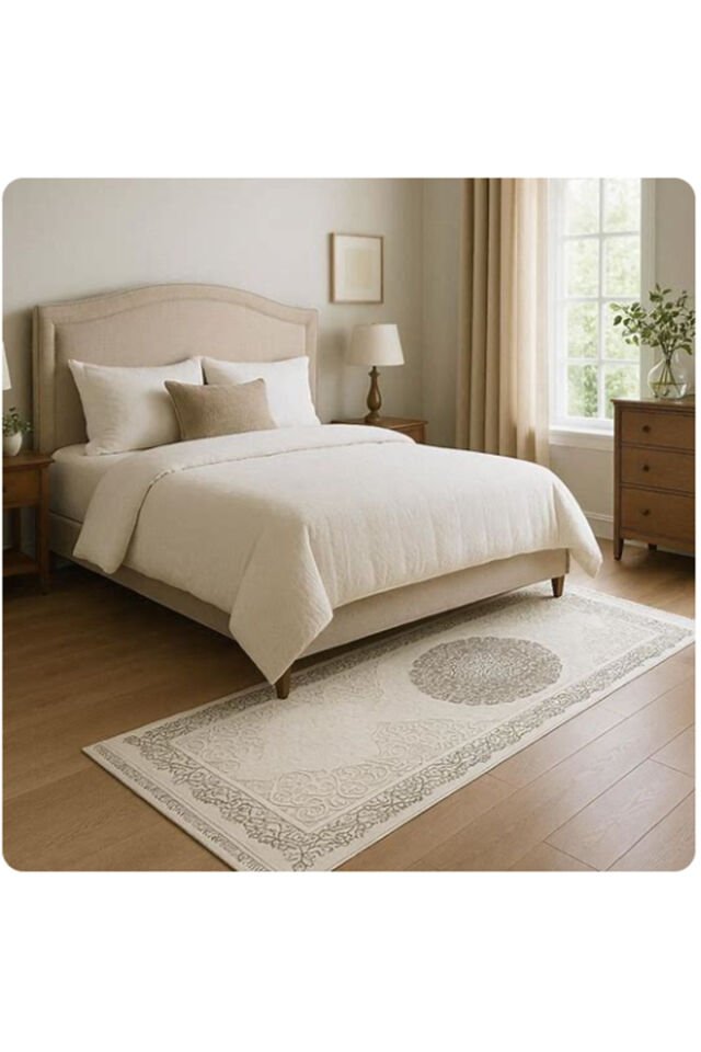 HALI SARAY HALI SÜPER YATAK ODASI HALILARI SIK DOKUMA KALIN HALILAR 80X150 Gri̇ - 80 X 150