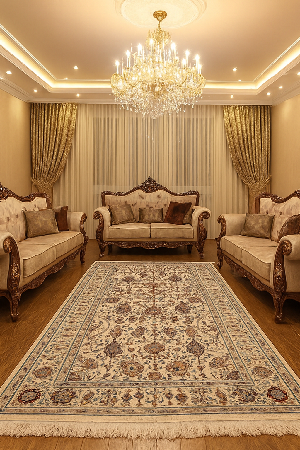 UŞAK SAFİ YÜN ÖZEL DEMİRCİ DOKUMA YÜKSEK KALİTE DOKUMA YÜN HALI