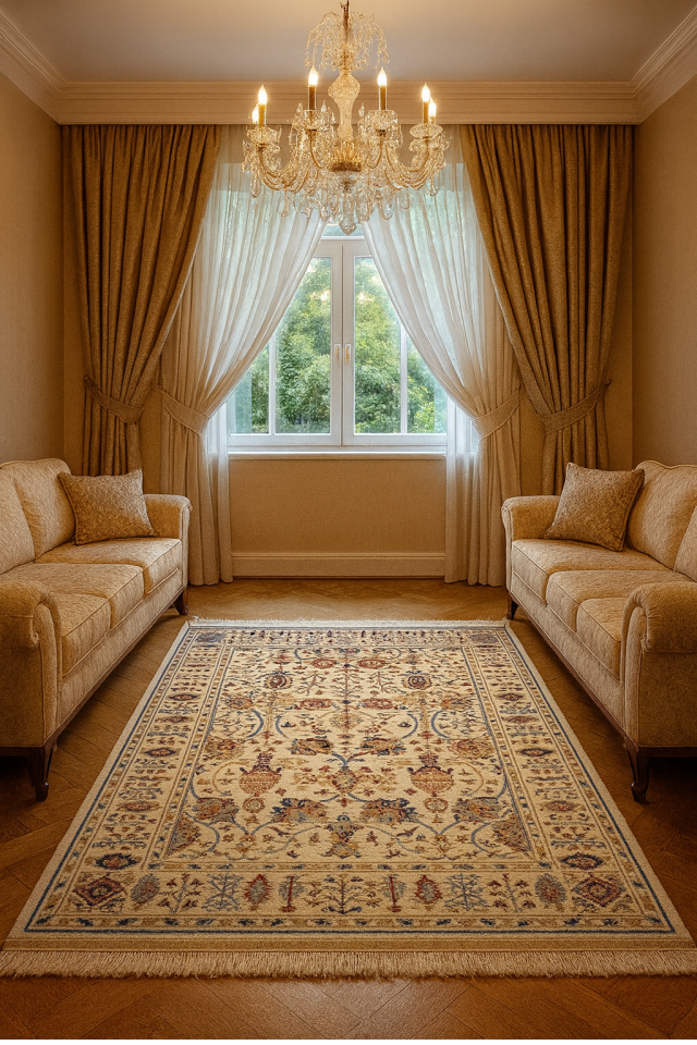 UŞAK SAFİ YÜN ÖZEL DEMİRCİ DOKUMA YÜKSEK KALİTE DOKUMA YÜN HALI