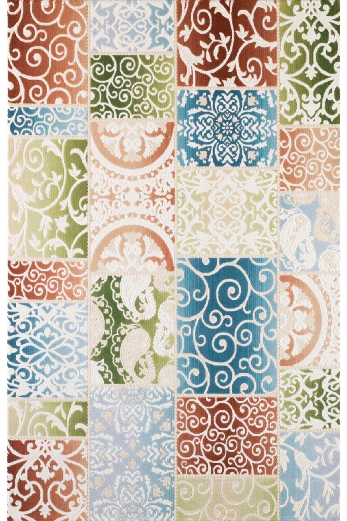 KALIN HALI SEMBOL SIK DOKUMA ÇOK KALIN HALI Renkli̇ - 80 X 150