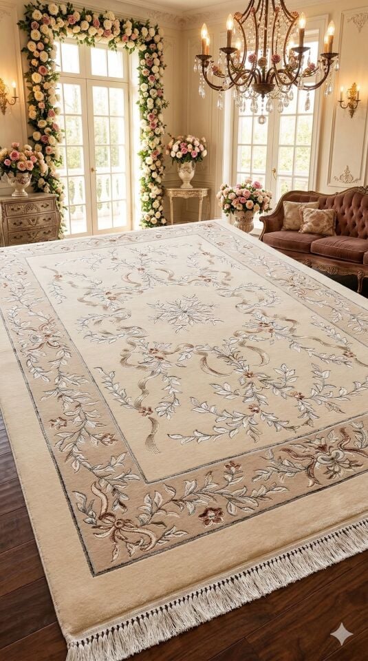 Salon Halısı Yün Halı Uşak Saf Yün Gözalıcı Zarif Özel Halı