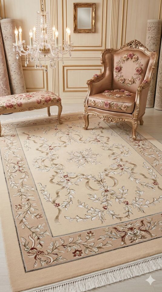 Salon Halısı Yün Halı Uşak Saf Yün Gözalıcı Zarif Özel Halı