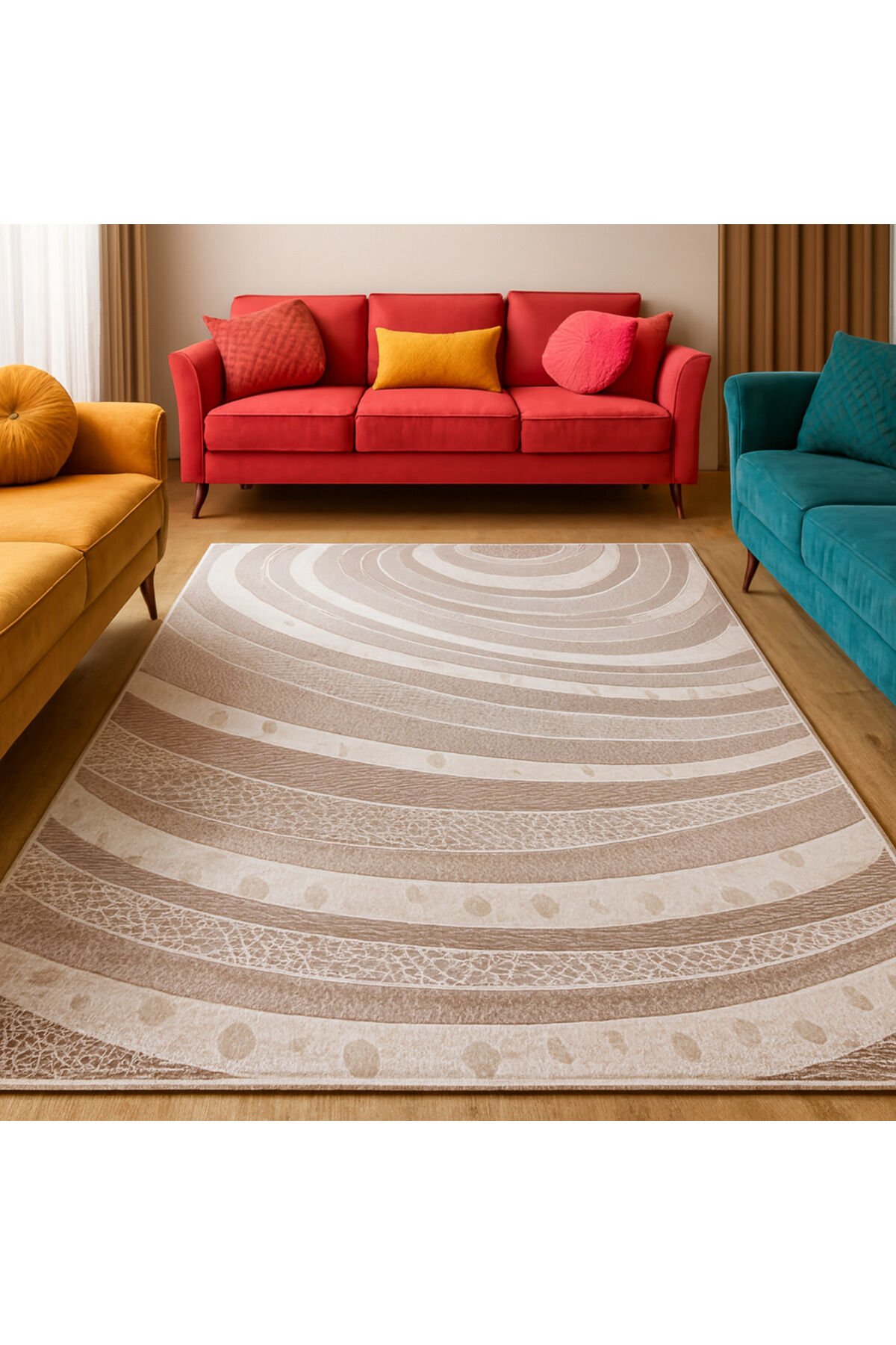 TİLYA SIK DOKUMA ORTA KALINLIKTA TOZ YAPMAYAN AKRİLİK HALI Gri̇ - 160 X 230