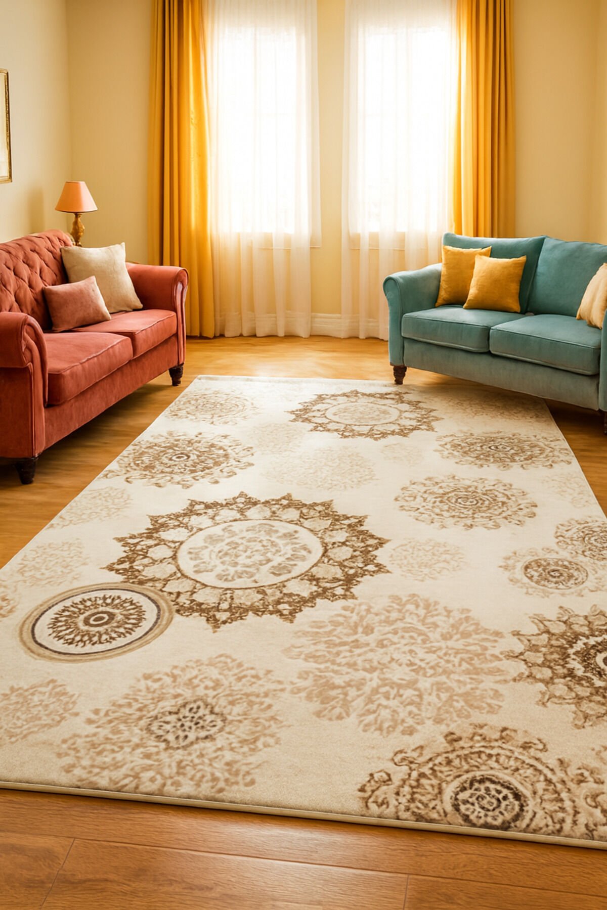 TİLYA SIK DOKUMA ORTA KALINLIKTA TOZ YAPMAYAN AKRİLİK HALI Gri̇ - 160 X 230