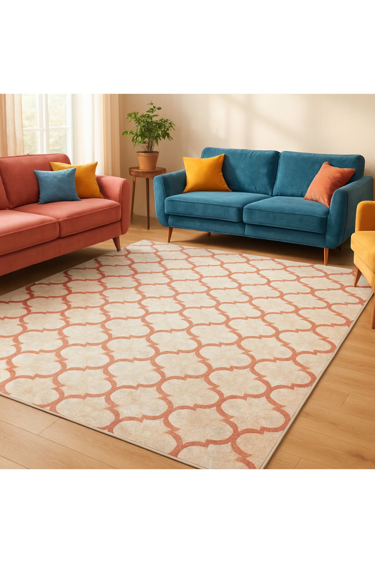 TİLYA SIK DOKUMA ORTA KALINLIKTA TOZ YAPMAYAN AKRİLİK HALI Gri̇ - 160 X 230