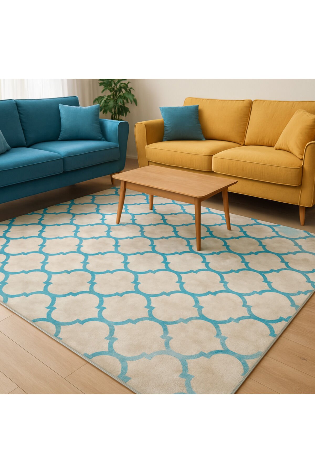 TİLYA SIK DOKUMA ORTA KALINLIKTA TOZ YAPMAYAN AKRİLİK HALI Gri̇ - 160 X 230