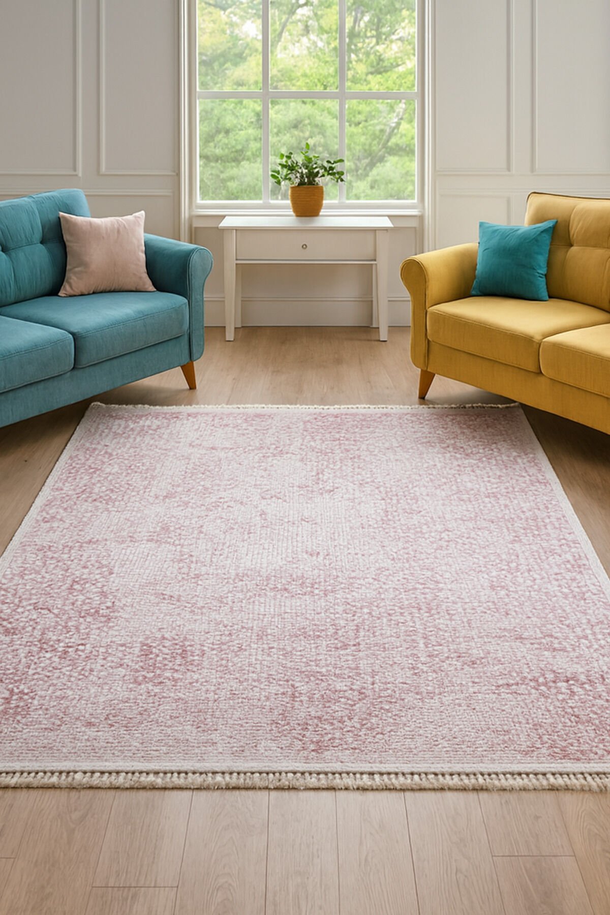 ASİL SIK DOKUMA KALIN HALI Pembe - 80 X 150