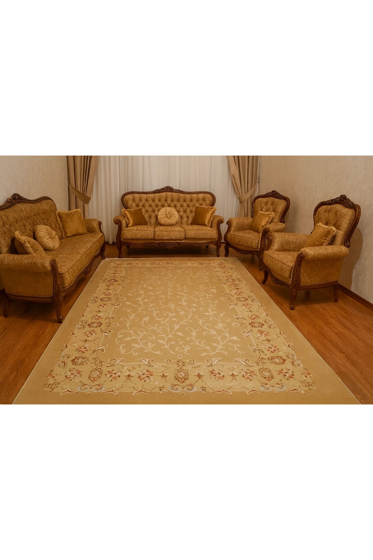 YÜN HALI UŞAK  SAF YÜN  SÜPER HALI Bej - 160 X 230
