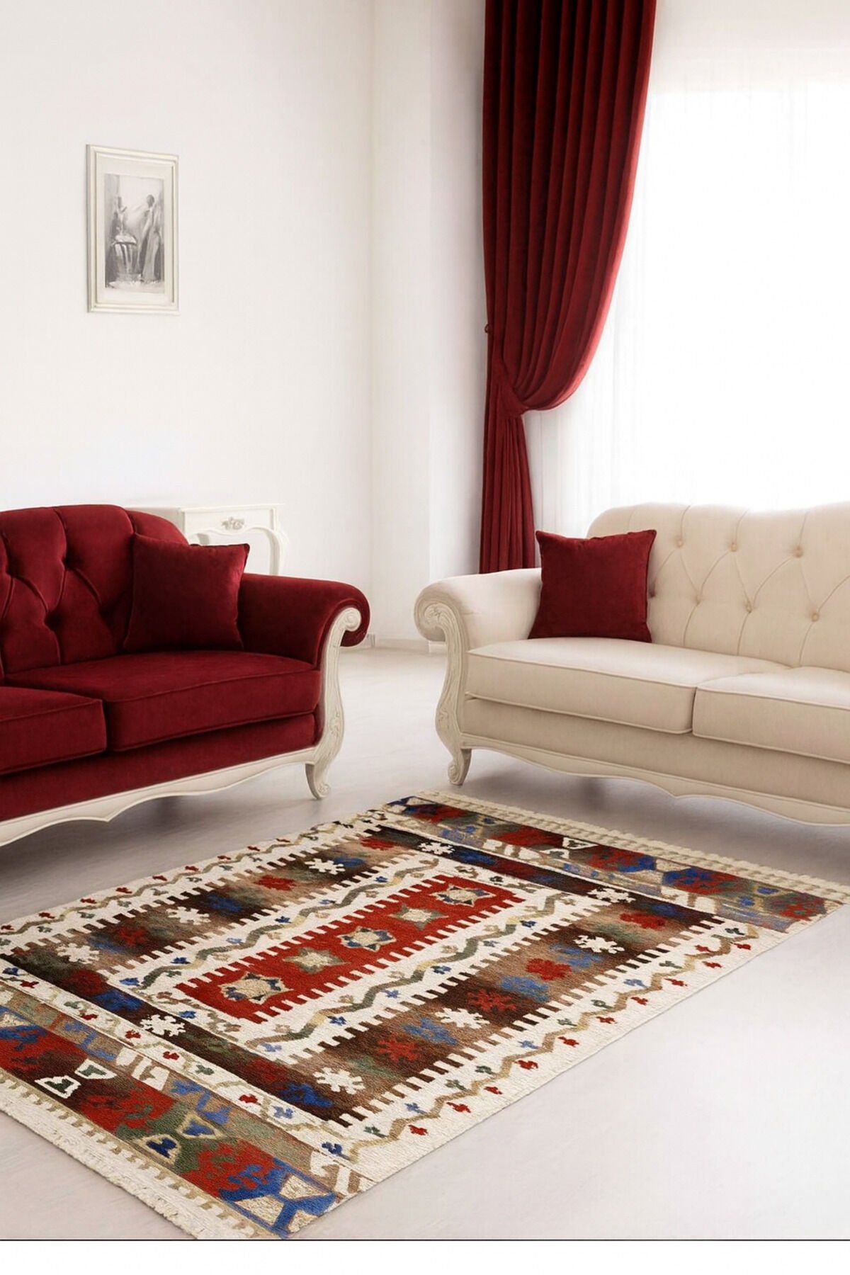 YÜN HALI UŞAK  SAF YÜN  SÜPER HALI Bej - 200 X 300