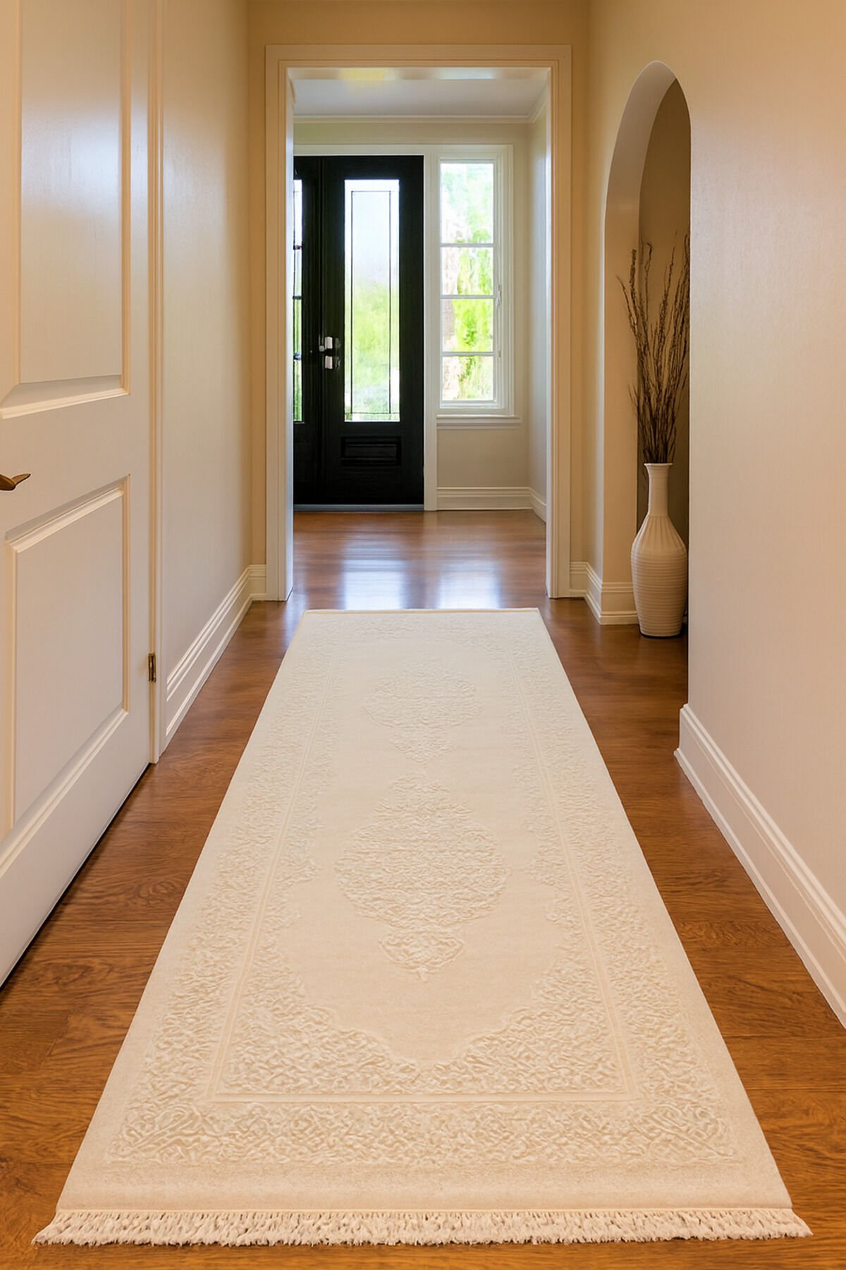 SARAY SIK DOKUMA KALIN AKRİLİK YOLLUK Beyaz - 120 X 180