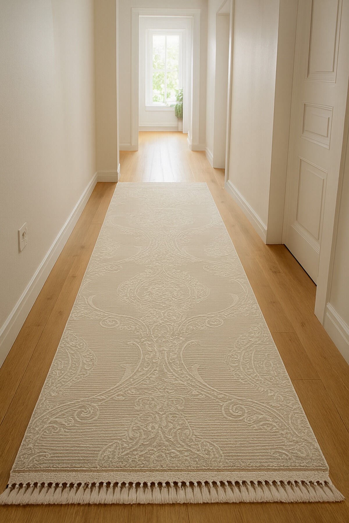SARAY SIK DOKUMA KALIN AKRİLİK YOLLUK Gri̇ - 100 X 200