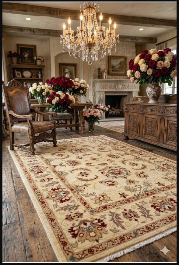 Yün Halı Uşak Saf Yün Dokuma Halı Slc 0113 Geleneksel Doku, Yün Halı