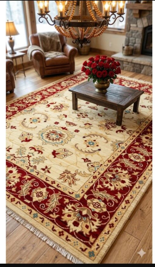 Yün Halı Uşak Saf Yün Halı Slc 01123 Geleneksel Doku, Yün Halı