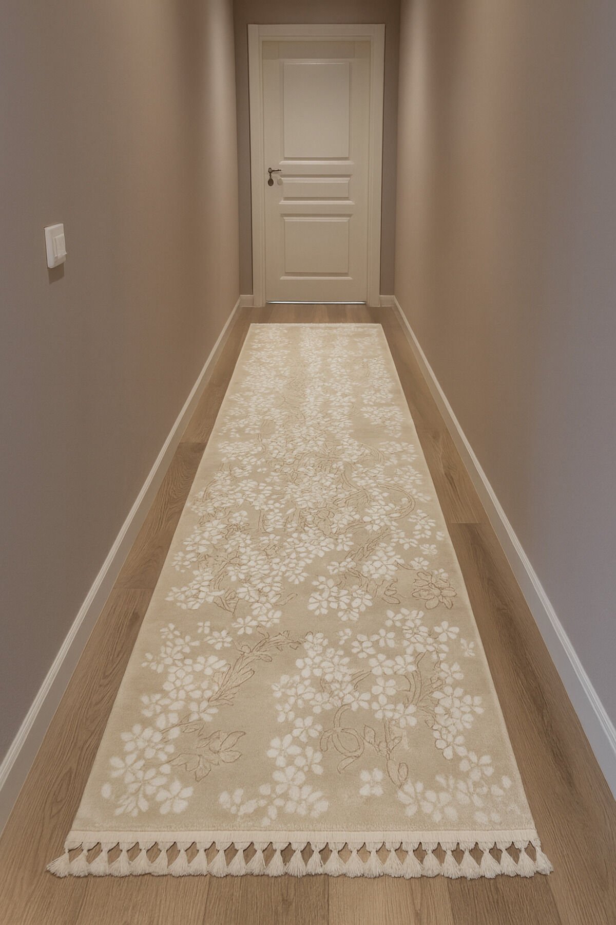 SARAY SIK DOKUMA KALIN AKRİLİK YOLLUK HALI Gri̇ - 100 X 200