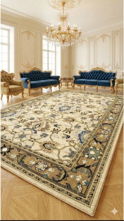 Yün Halı Uşak Saf Yün Halı 01081 Geleneksel Doku, Yün Halı