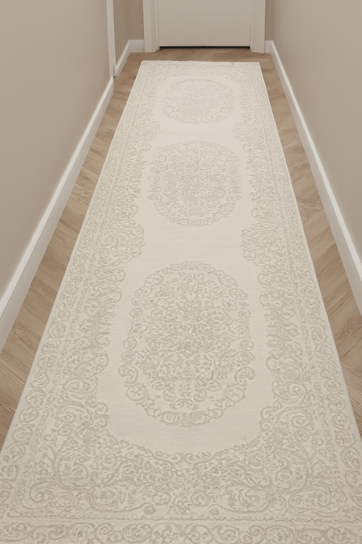 SARAY SIK DOKUMA KALIN AKRİLİK YOLLUK HALI Gri̇ - 100 X 300