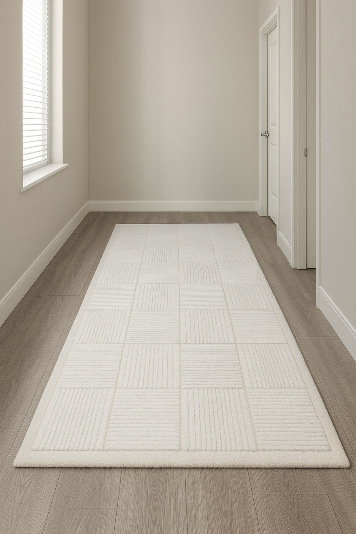 SARAY SIK DOKUMA KALIN AKRİLİK YOLLUK HALI Gri̇ - 100 X 300