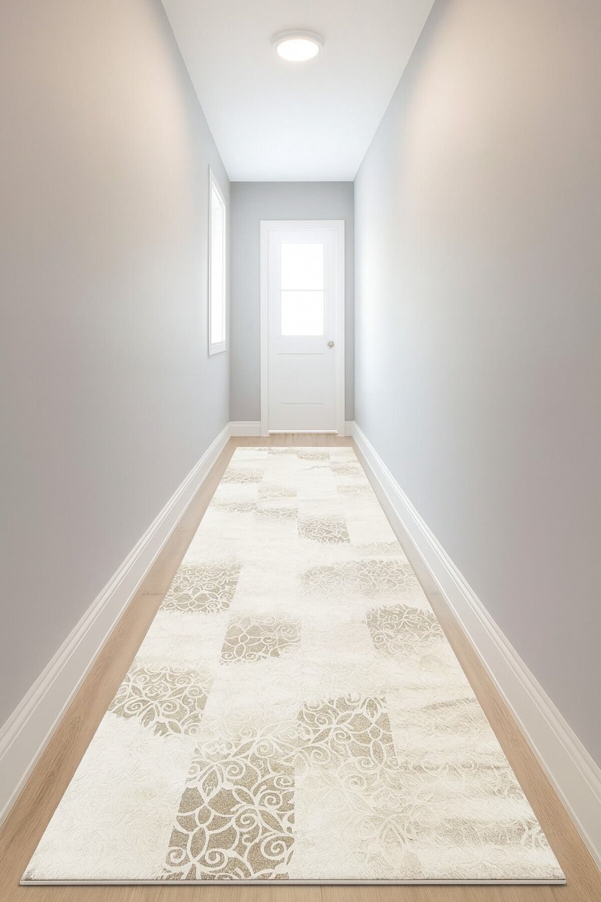 SARAY SIK DOKUMA KALIN AKRİLİK YOLLUK HALI Gri̇ - 100 X 200