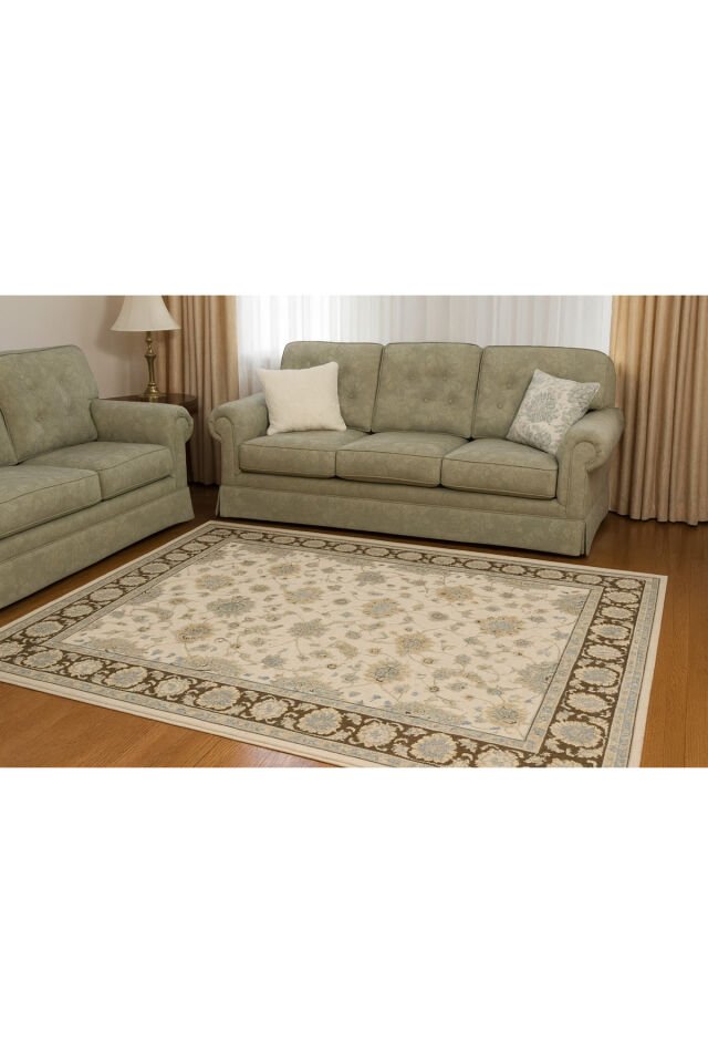 YÜN HALI UŞAK  SAF YÜN  SÜPER HALI KAHVE ANTRASİT 01052 Bej - 200 X 280